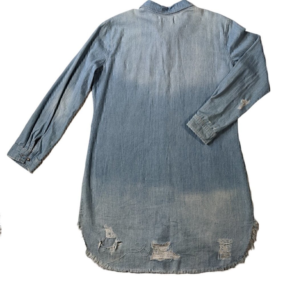 Amoli Distressed Denim Tunic - Picture 2 of 5
